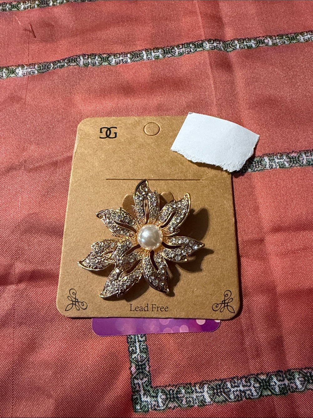Gold Floral Pearl & Crystal Brooch - Women Jewelry -62